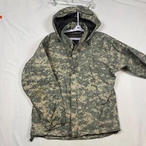 Genuine US Army Jacket Extreme Cold Wet Weather Camo Hooded Small Regular